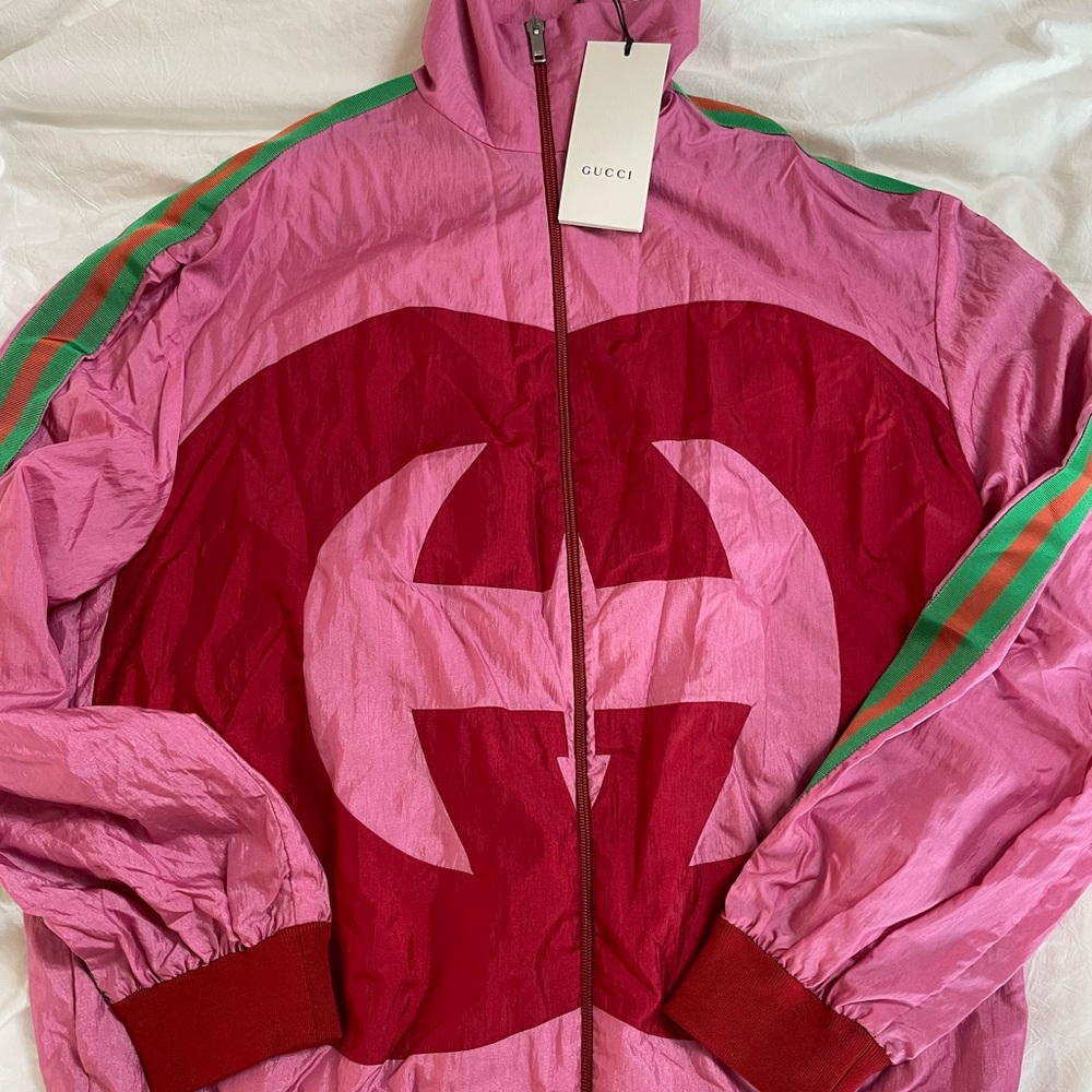 GUCCI WINDBREAKER RED/PINK ORIGINAL MONOGRAM